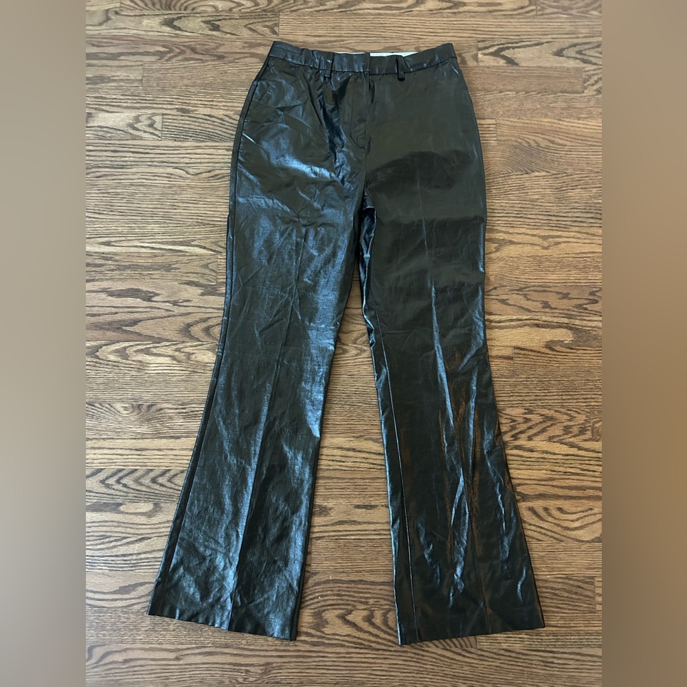 Topshop Women’s Faux Leather Black Pants Size 6 NWOT